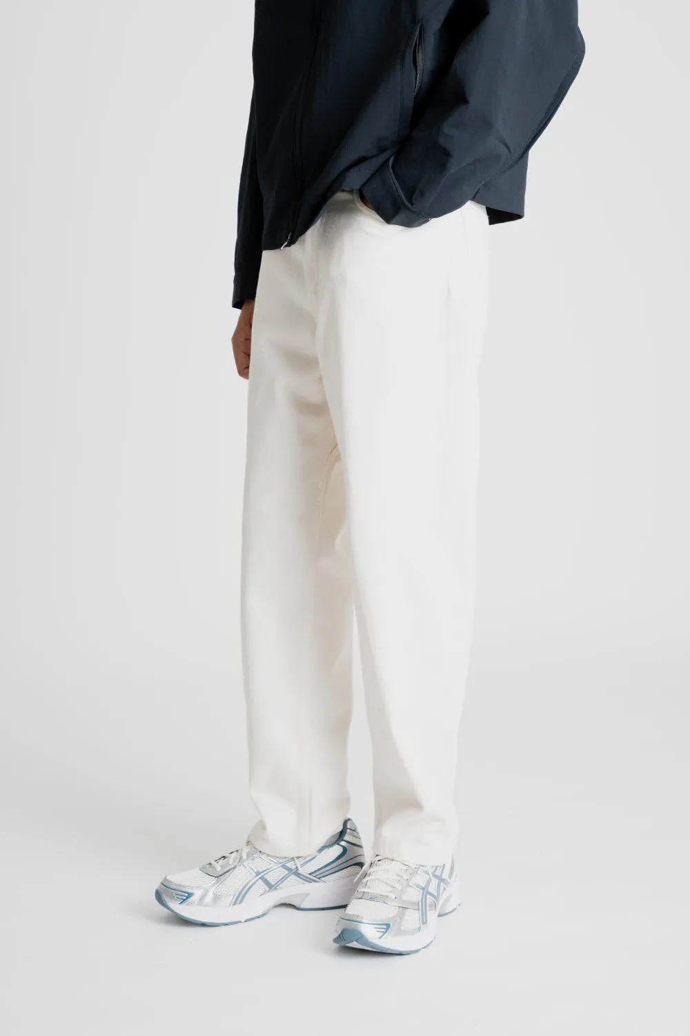 5 Pockets Straight Denim Pants - Natural