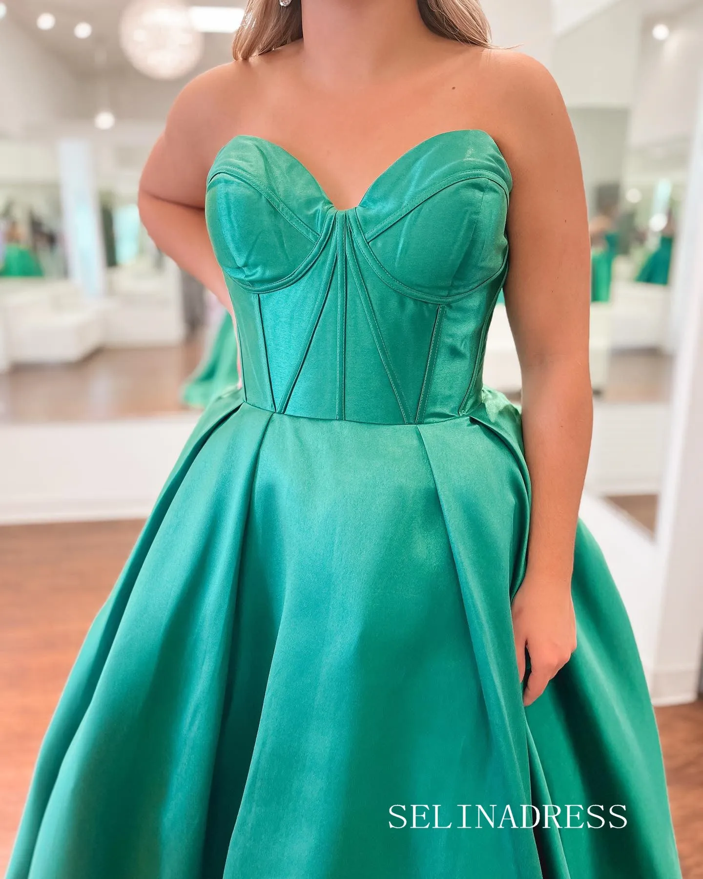 A-line Sweeteart Cheap Satin Long Prom Dress Evening Dress lpk918