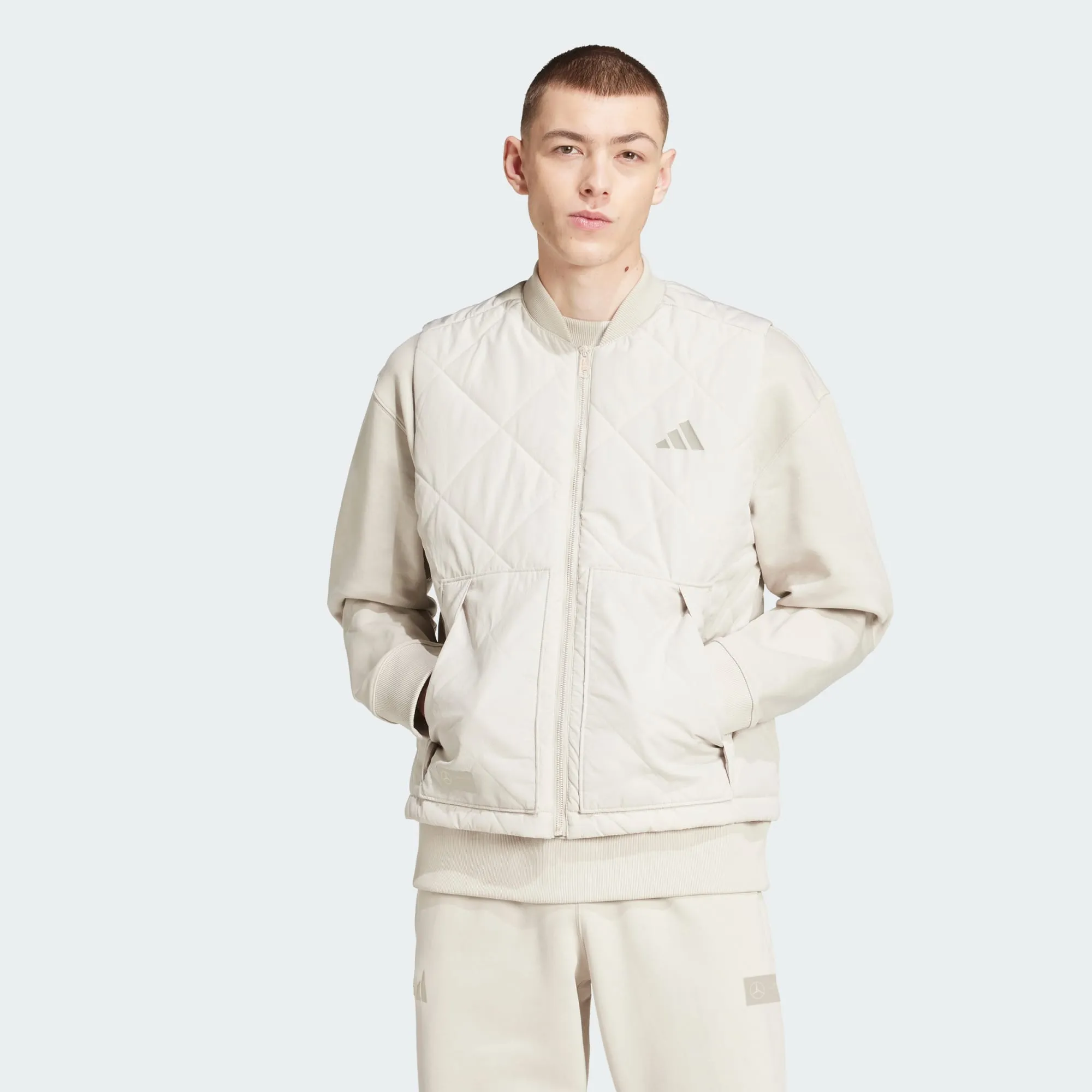 adidas Originals x Mercedes AMG Petronas F1 Team Premium Sweat Vest Putty Beige