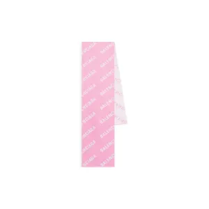 ALLOVER LOGO MACRO SCARF IN PINK