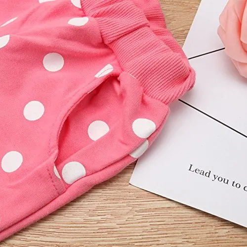 Baby Girl Clothes Infant Outfits Set 2 Pieces Long Sleeved Tops   Pants (9-12 Months, Pink)