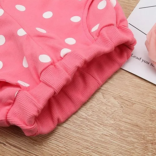 Baby Girl Clothes Infant Outfits Set 2 Pieces Long Sleeved Tops   Pants (9-12 Months, Pink)