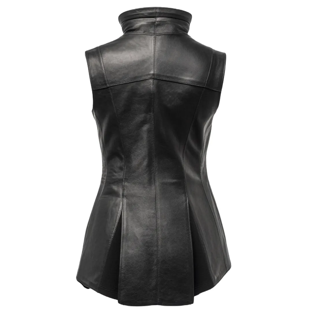 Black Leather Sleeveless Jacket – Designed with Premium Leather | El Zoro