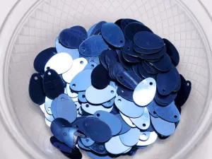 Blue One Hole Drop Plastic Sequins(Wholesale)
