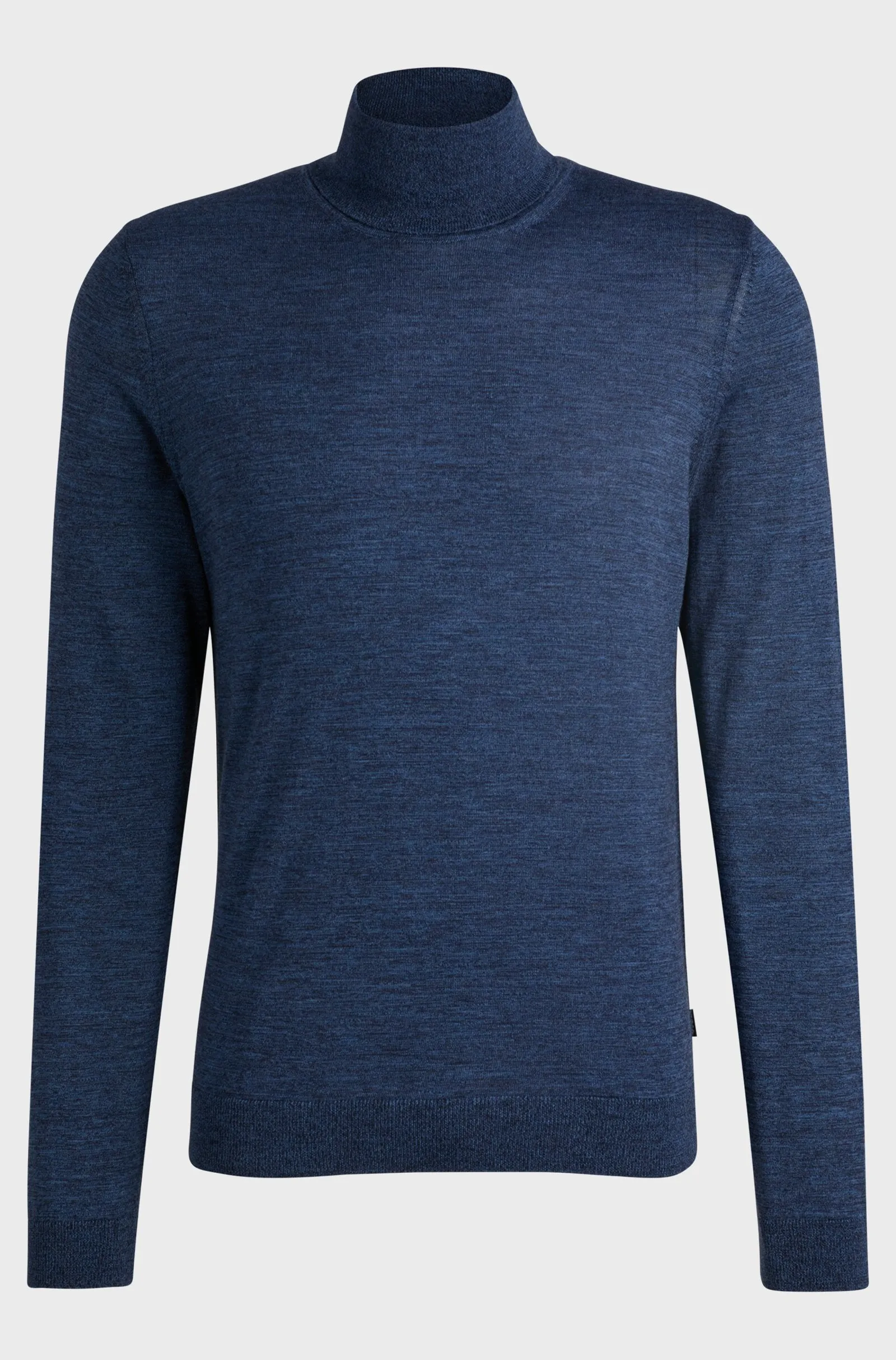 BOSS - MUSSO-P Blue Slim-Fit Roll Neck Sweater In Virgin Wool 50468262 430