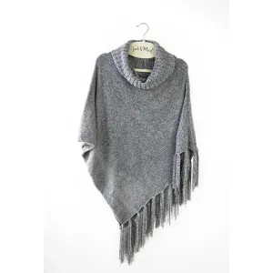 Britt's Knits Beyond Soft Chenille Poncho Grey
