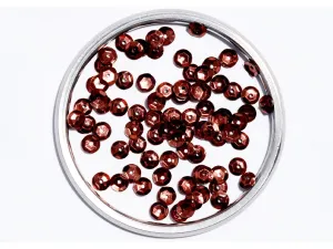 Bronze Centre Hole Flat Circular Plastic Sequins- 7 mm(Wholesale)