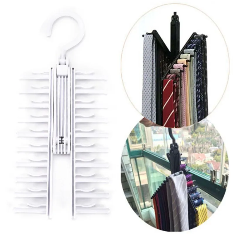 Creative Adjustable 360 Degree Rotating Tie Rack Belt