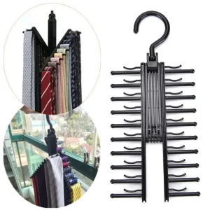 Creative Adjustable 360 Degree Rotating Tie Rack Belt