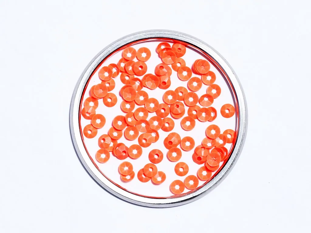 Dark Orange Centre Hole Bowl Plastic Sequins(Wholesale)