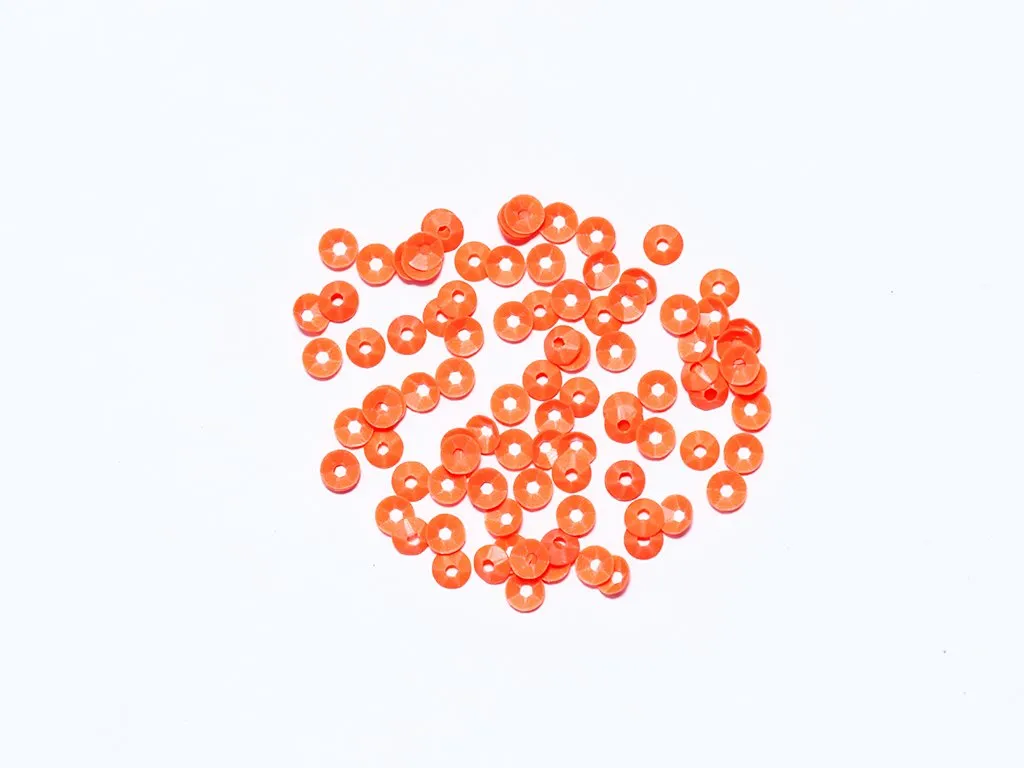 Dark Orange Centre Hole Bowl Plastic Sequins(Wholesale)