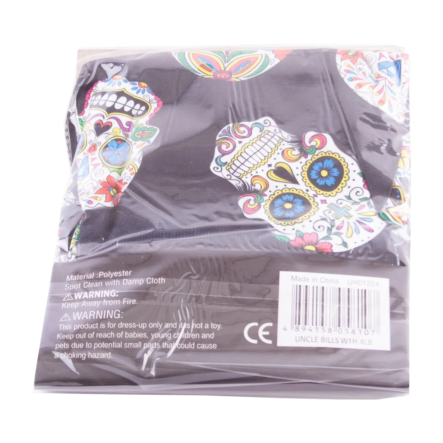 Day of The Dead Halloween Themed Skull Patterned Elastic Tight Pants