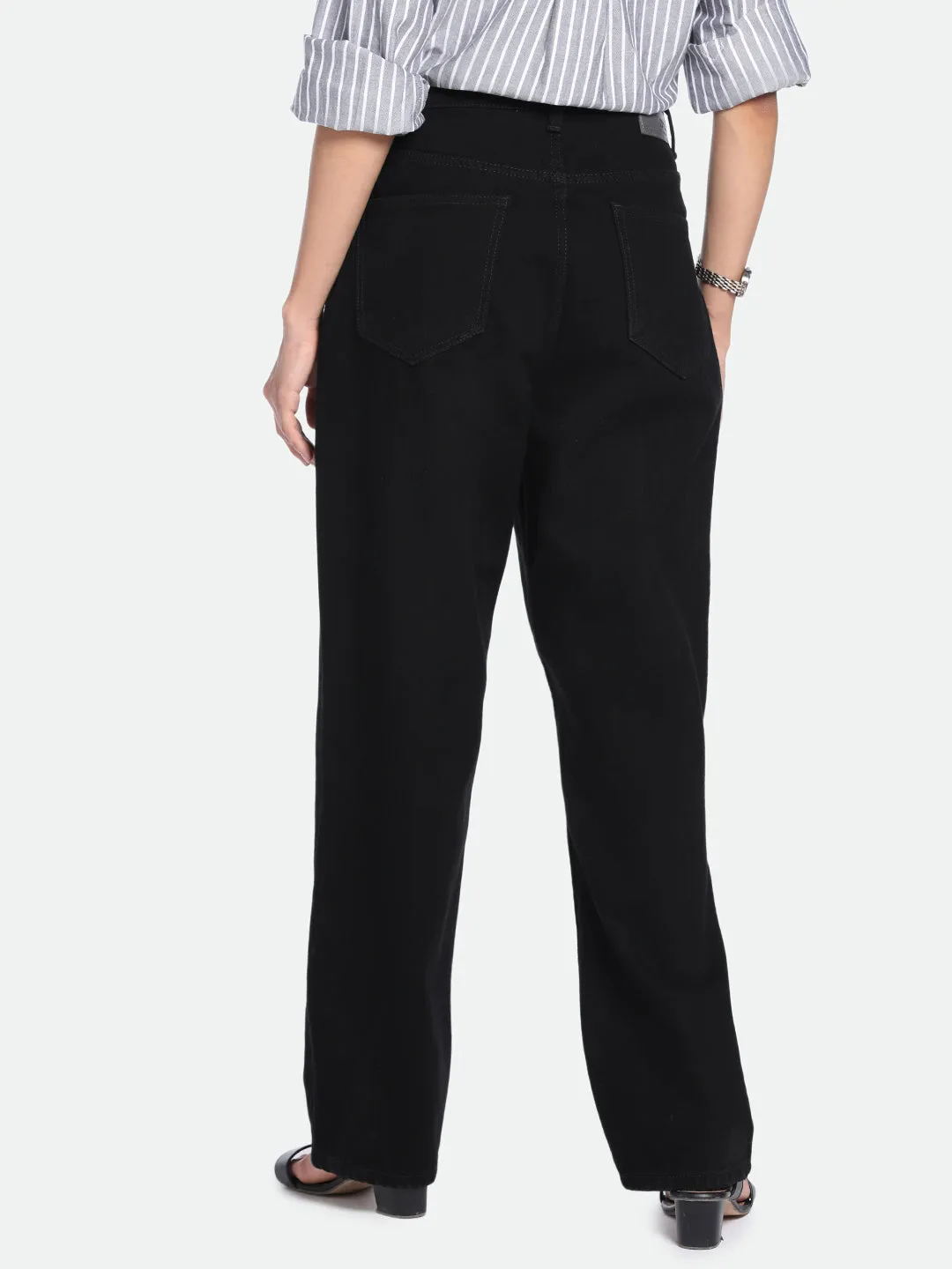 DL Woman Relaxed Fit High-Rise Clean Look Pure Cotton Jeans