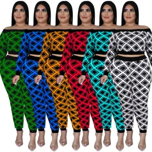Fashionable plaid print suit（AY2495）