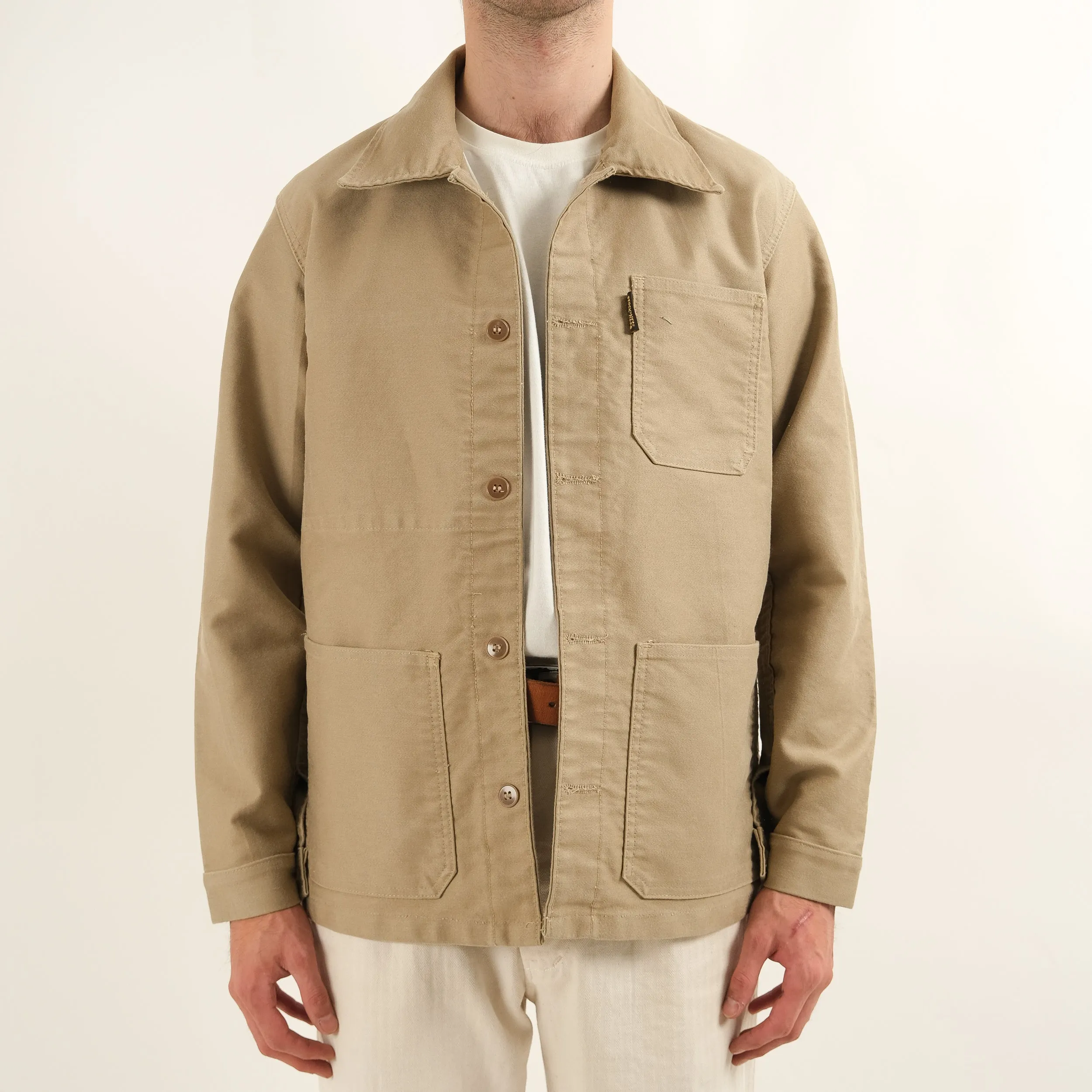 FRENCH BEIGE MOLESKINE WORK JACKET