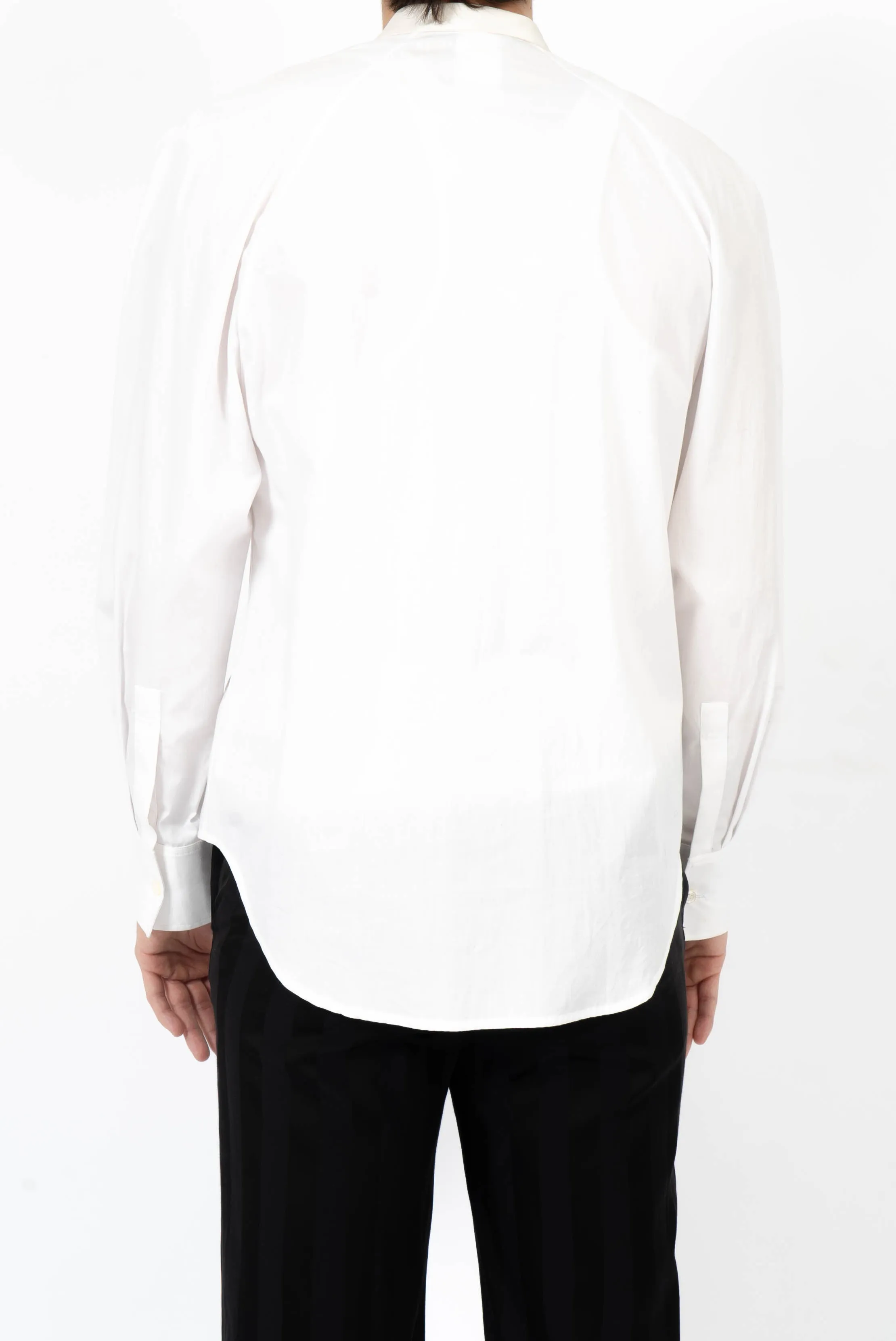 FW19 White Cotton Draped Shirt