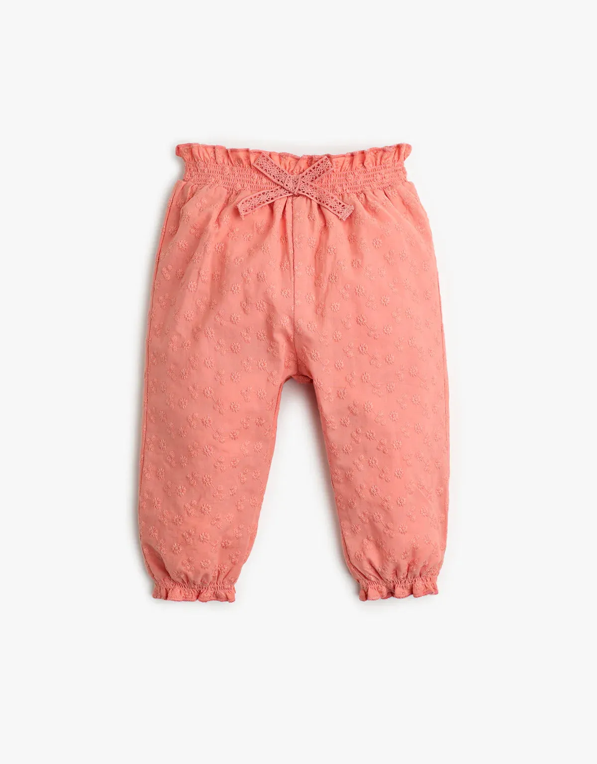 Girls Floral Embroidered Pants