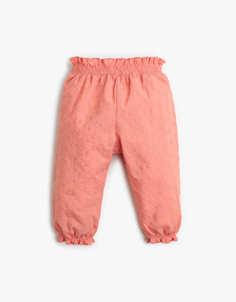 Girls Floral Embroidered Pants