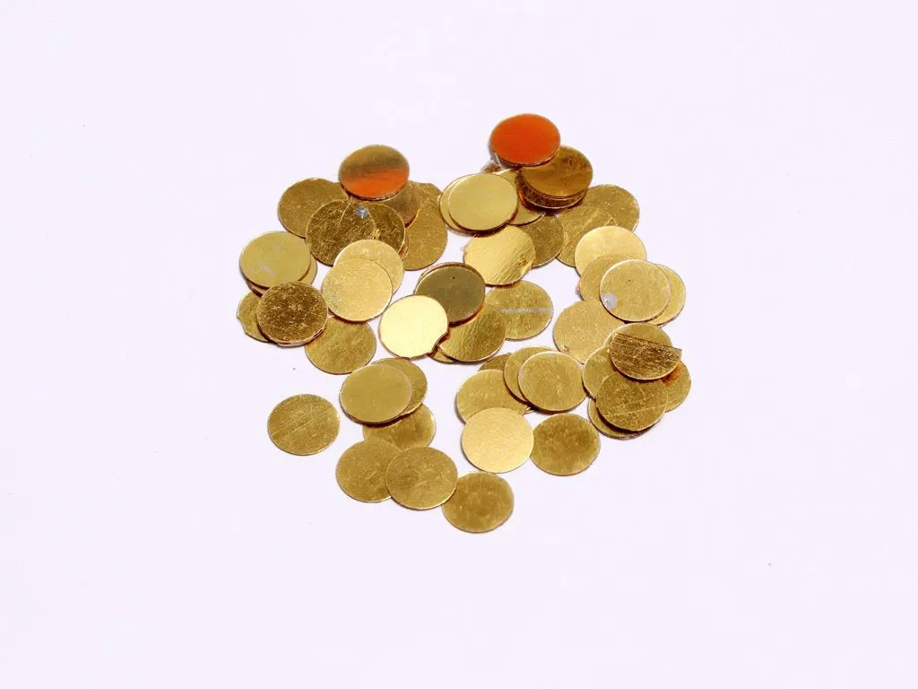 Golden Opaque Circular Plastic Sequins(Wholesale)