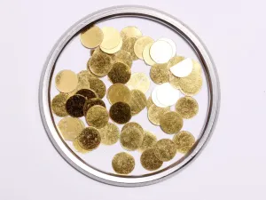 Golden Opaque Circular Plastic Sequins(Wholesale)