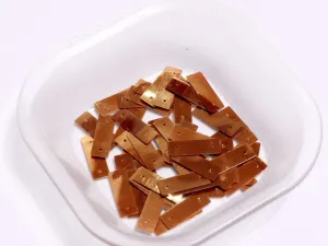 Golden Two Hole Rectangular Plastic Sequins(Wholesale)