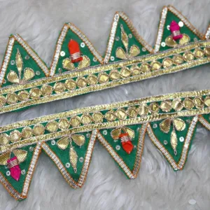 Green & Golden Traditional Gota Trim (Wholesale)