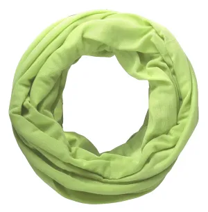 Green Peach Couture Cotton Soft Touch Vivid Colors Lightweight Jersey Knit Infinity Loop Scarf