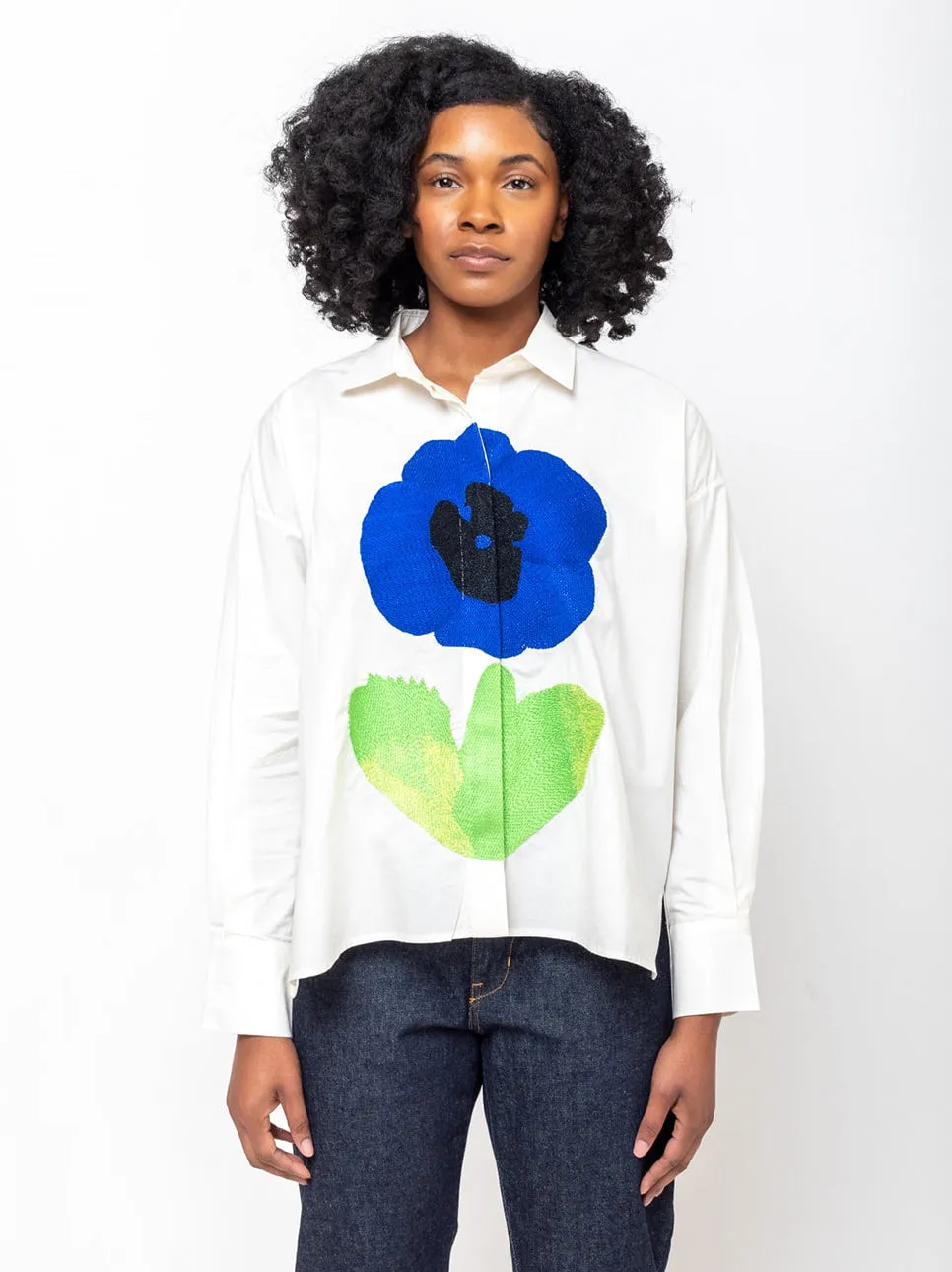 Greta Shirt - White Coquelicot