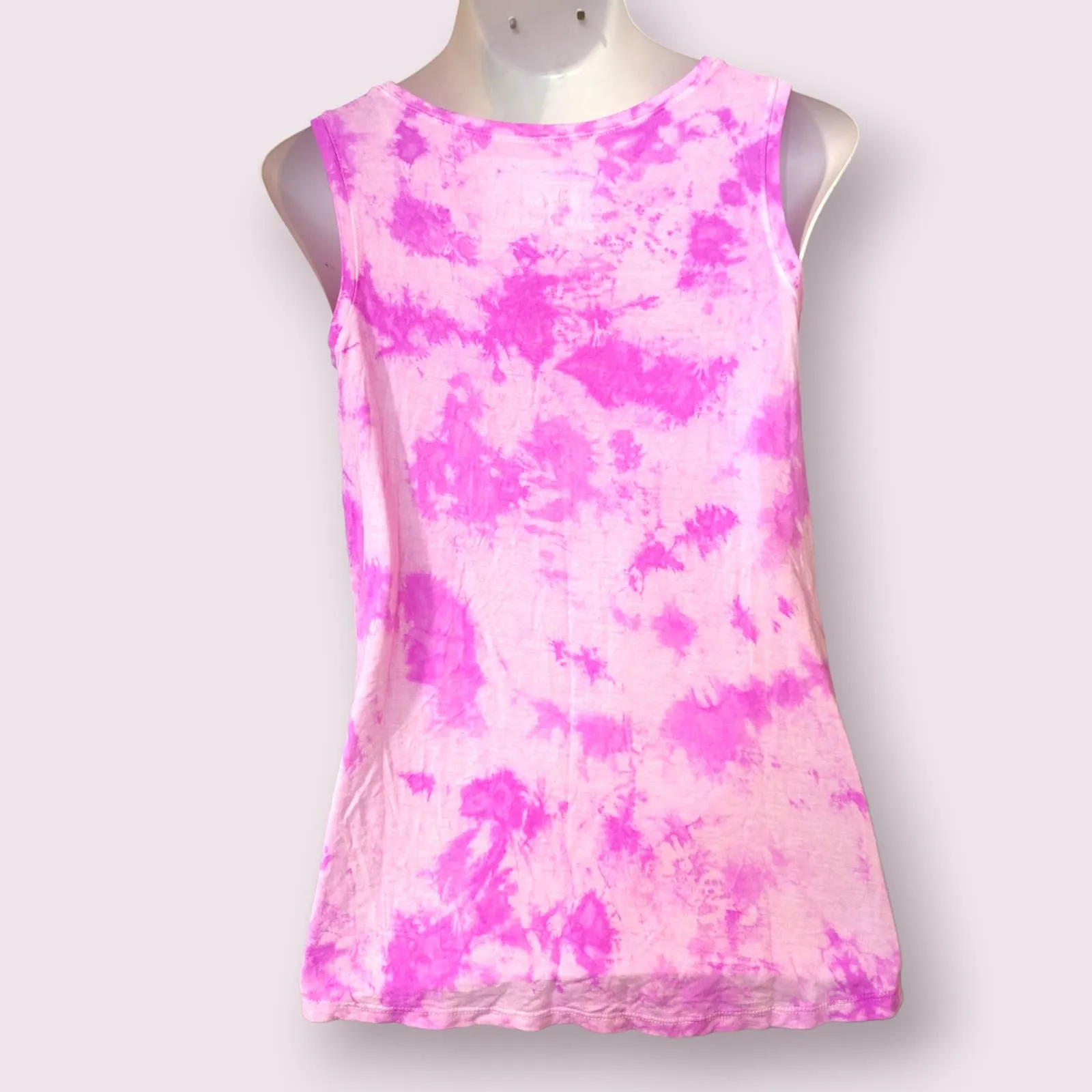 JUSTICE 18 PLUS Pink Tie Dye Tank Top Summer Casual Athleisure