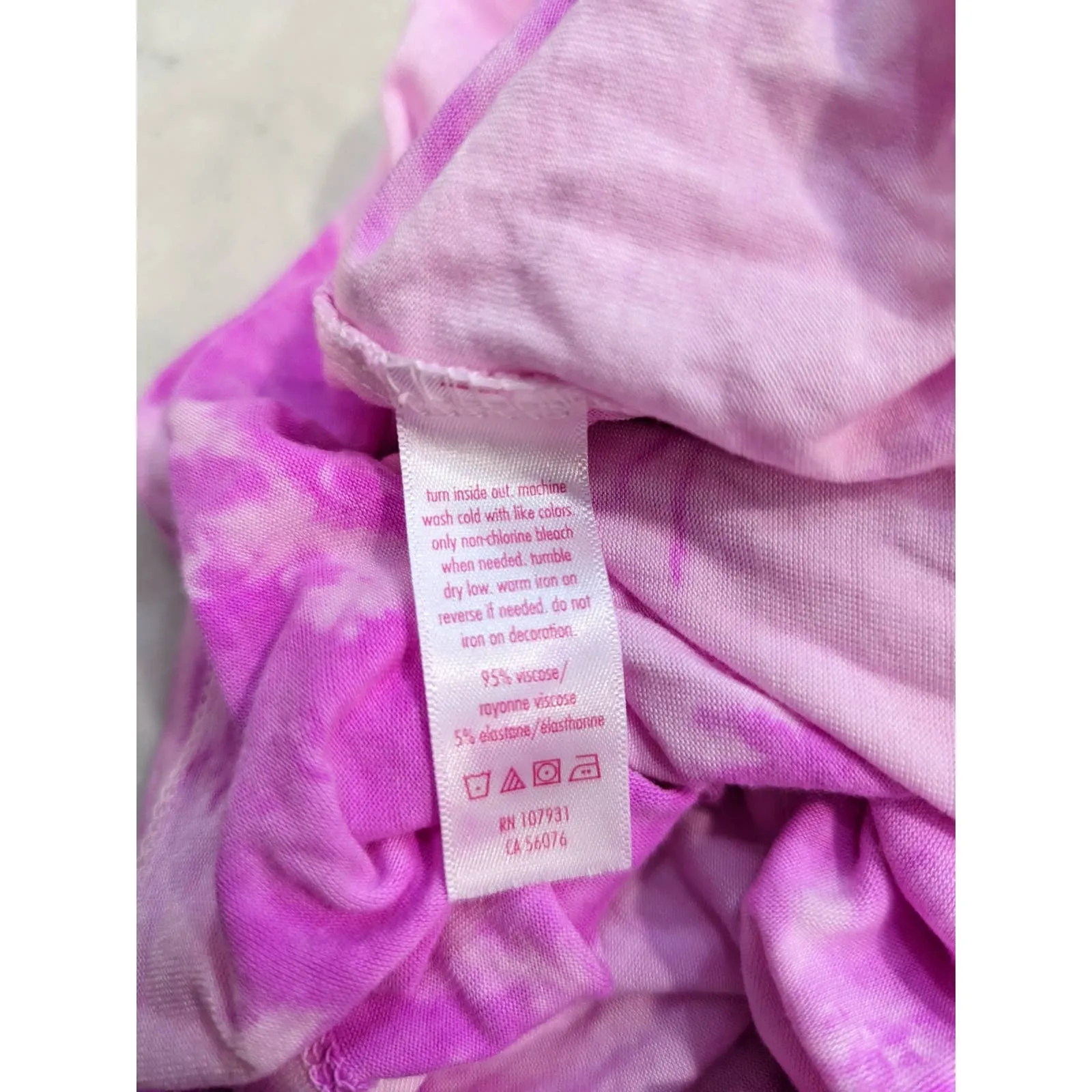JUSTICE 18 PLUS Pink Tie Dye Tank Top Summer Casual Athleisure