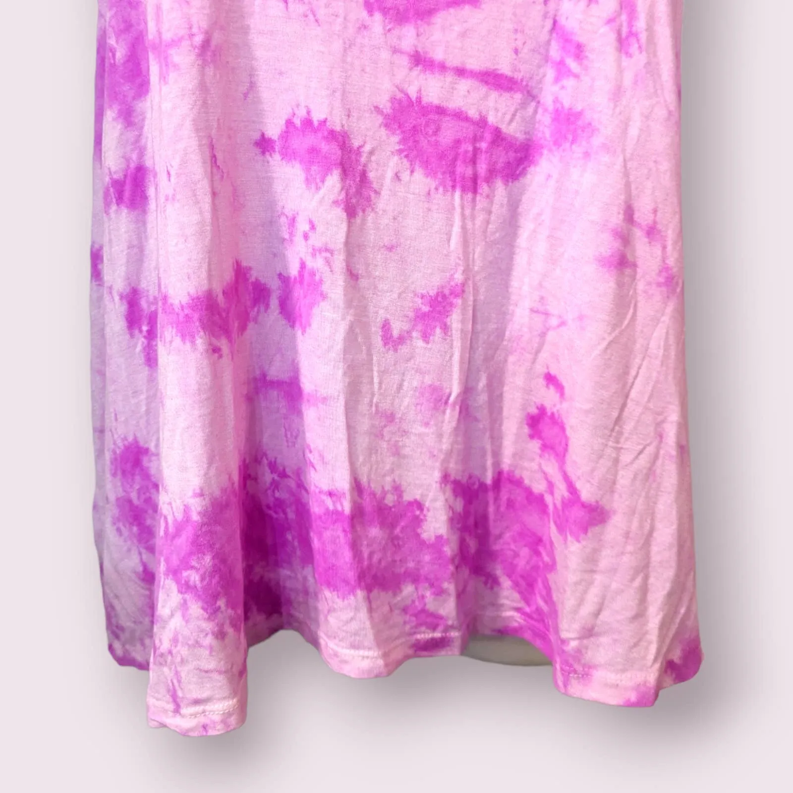 JUSTICE 18 PLUS Pink Tie Dye Tank Top Summer Casual Athleisure
