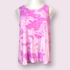 JUSTICE 18 PLUS Pink Tie Dye Tank Top Summer Casual Athleisure