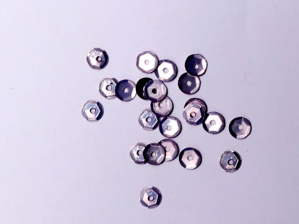 Lavender Center Hole Flat Circular Plastic Sequins(Wholesale)
