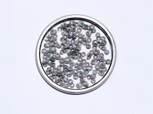 Light Gray Centre Hole Bowl Plastic Sequins- 4 mm(Wholesale)