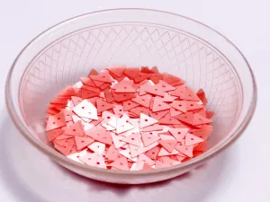 Light Pink Centre Hole Triangular Plastic Sequins(Wholesale)