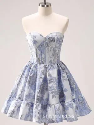 Lovely Lilac Sweetheart Homecoming Dresses Cute Hoco Dress Cocktail Dress #TKL2009A