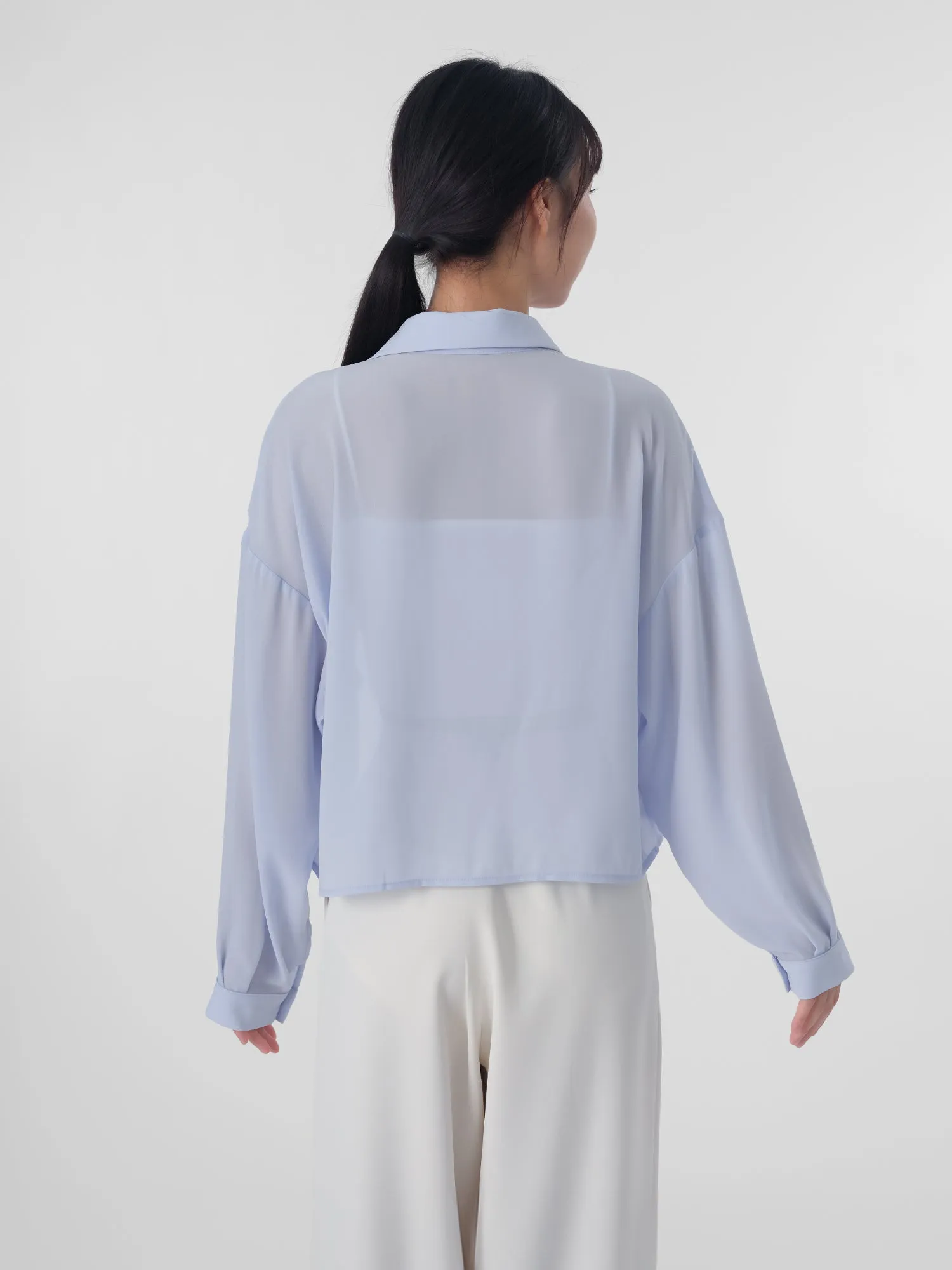 Lucienne Cropped Chiffon Shirt