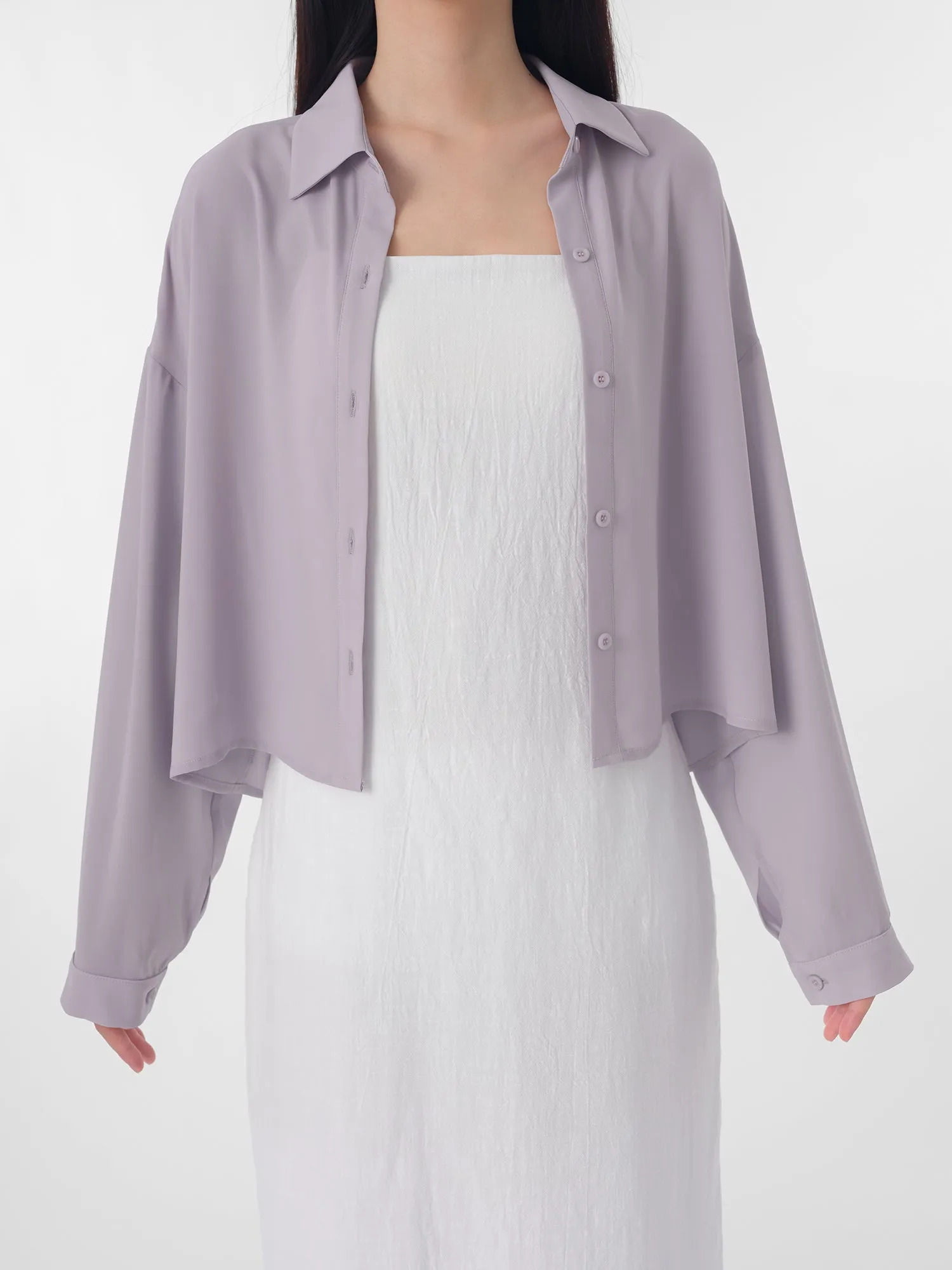 Lucienne Cropped Chiffon Shirt