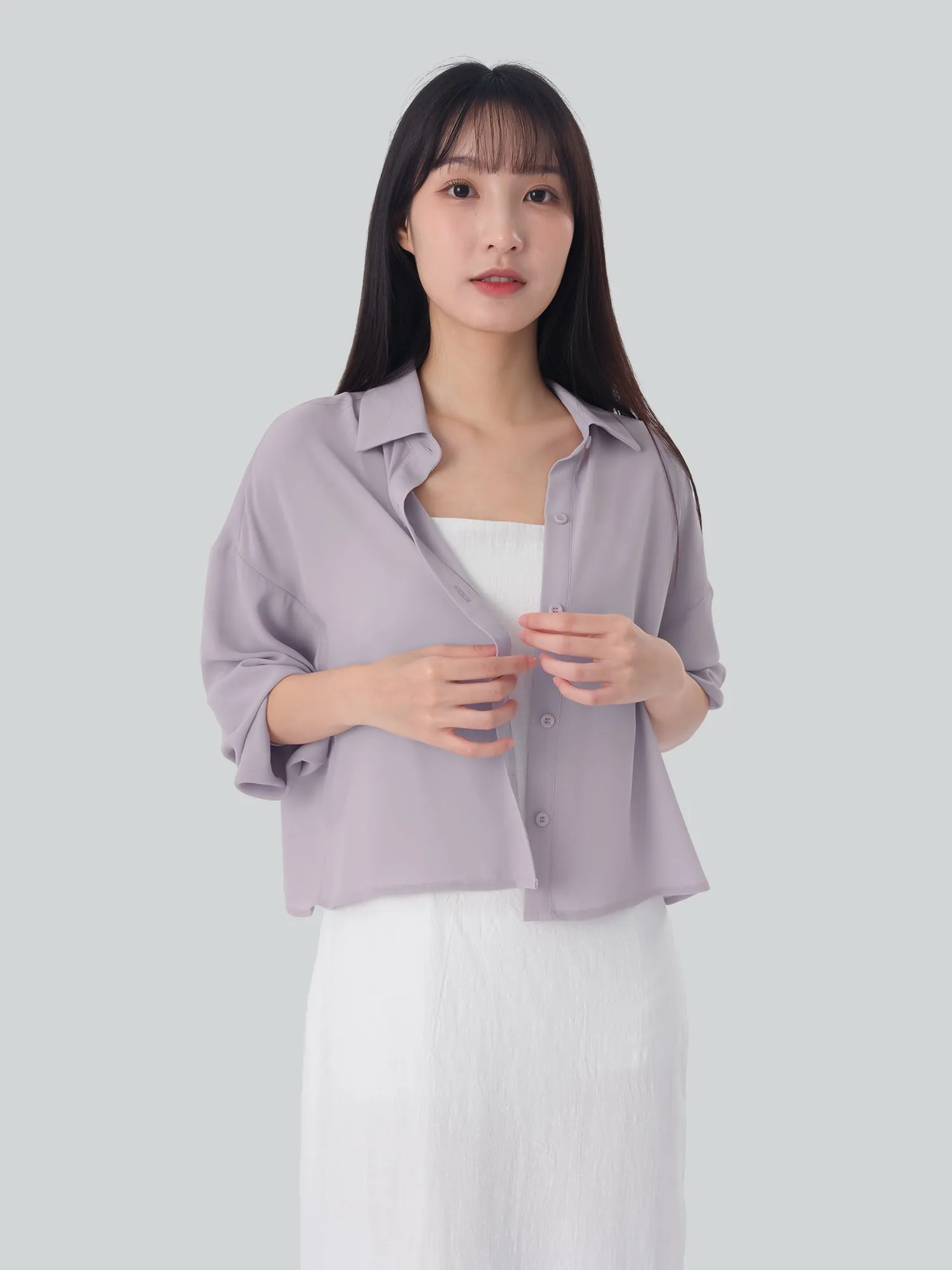 Lucienne Cropped Chiffon Shirt