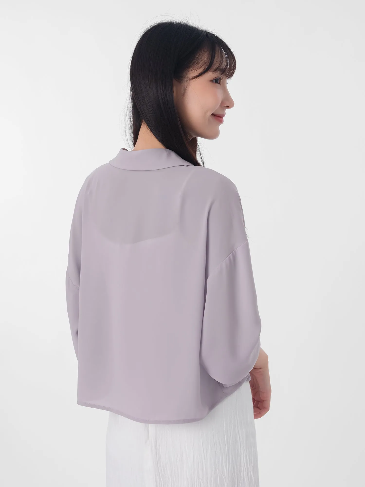 Lucienne Cropped Chiffon Shirt