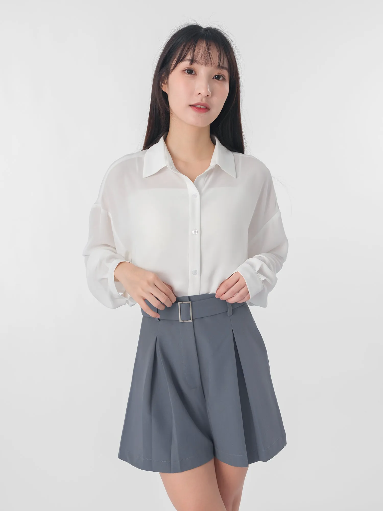 Lucienne Cropped Chiffon Shirt