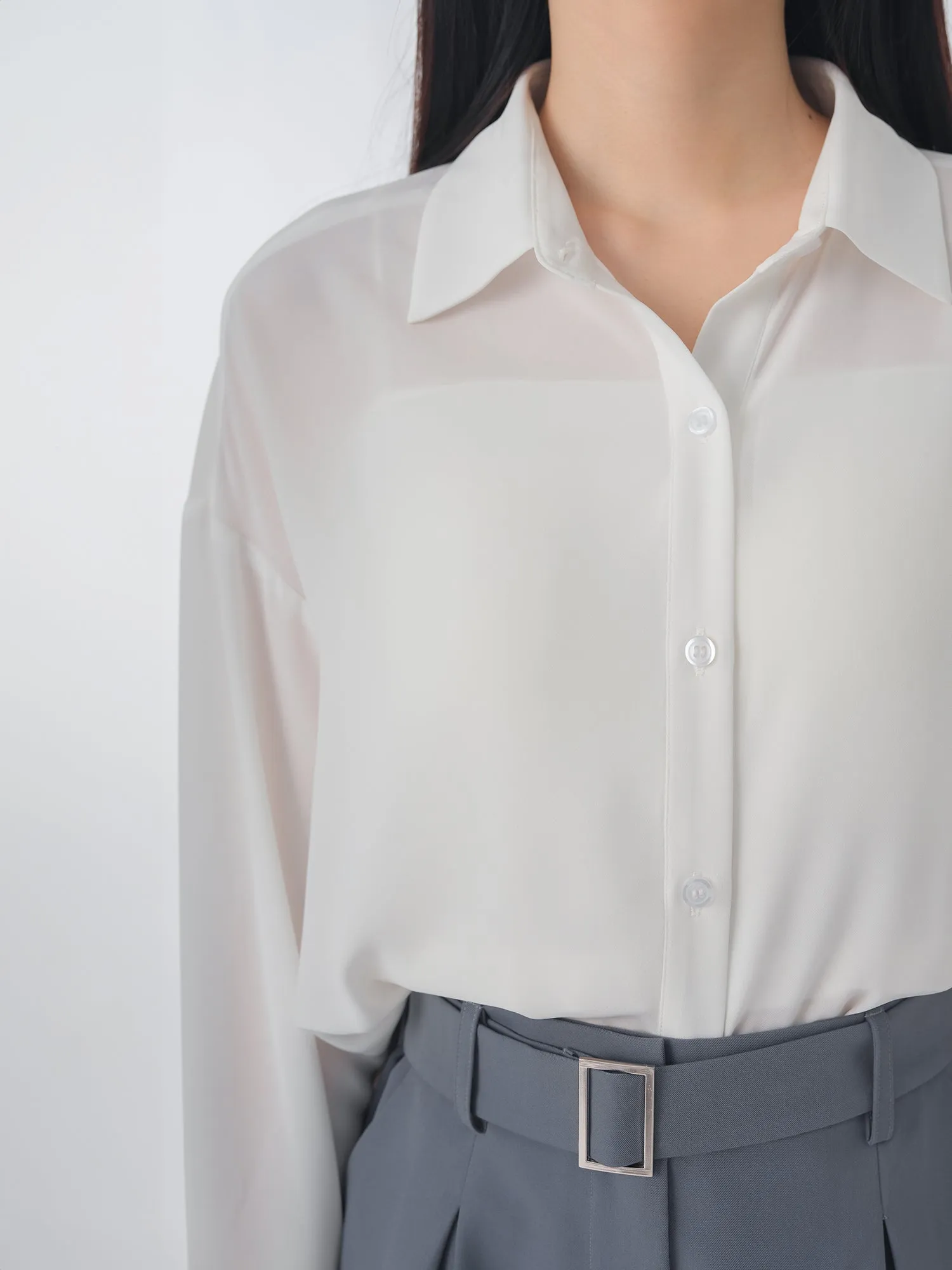 Lucienne Cropped Chiffon Shirt