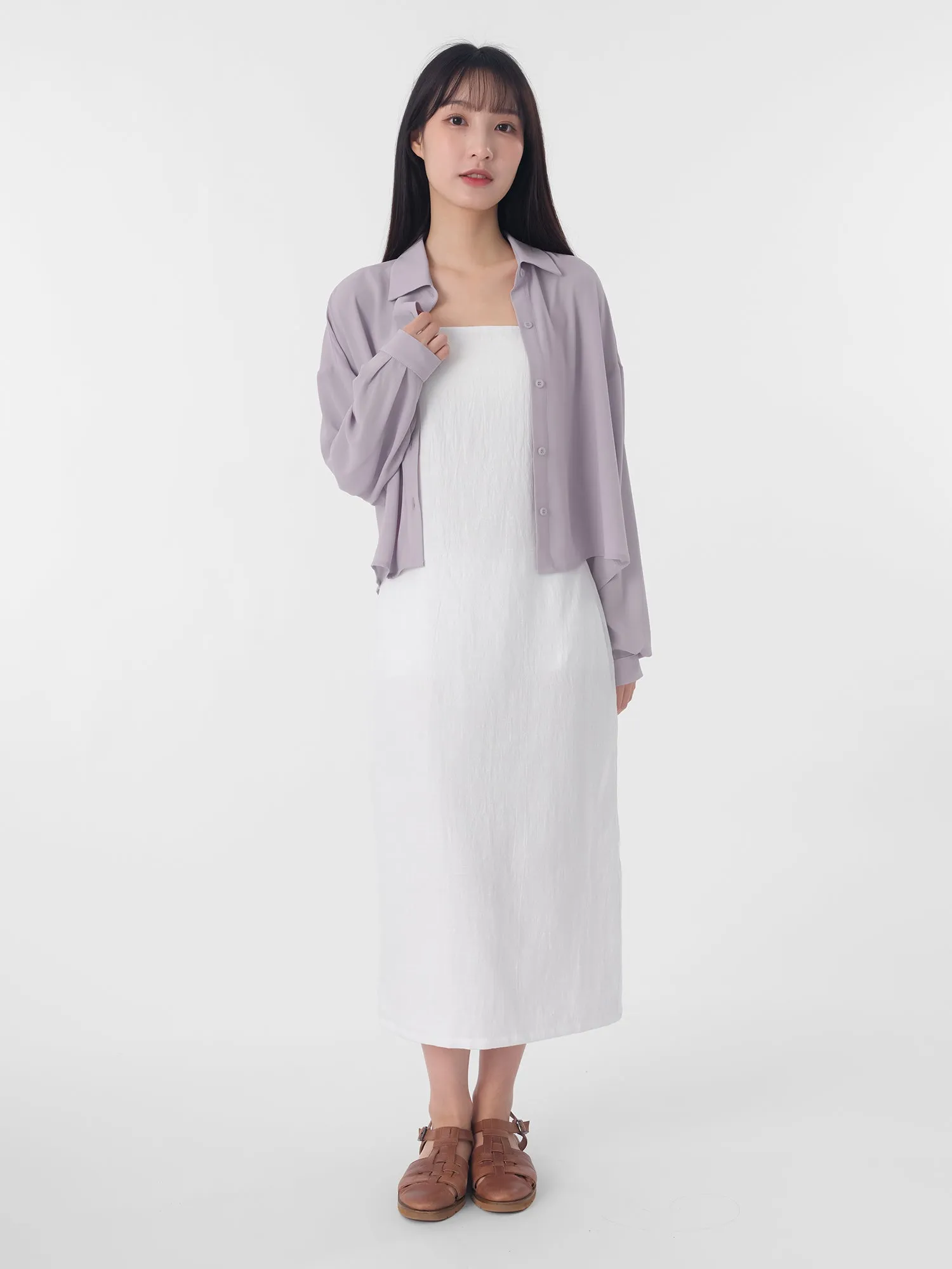 Lucienne Cropped Chiffon Shirt