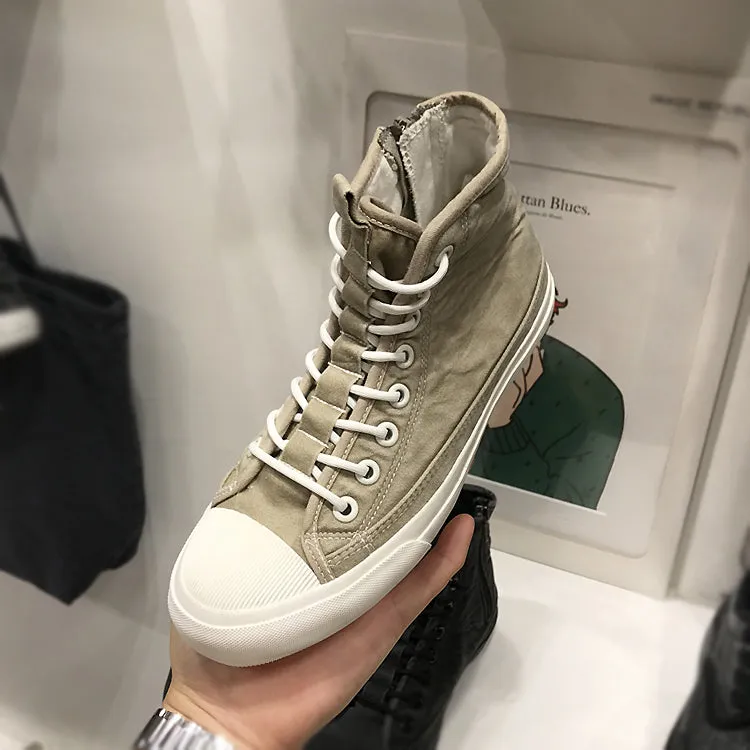 LUXE SEVEN DESIGN DENIM STYLE TRAINERS