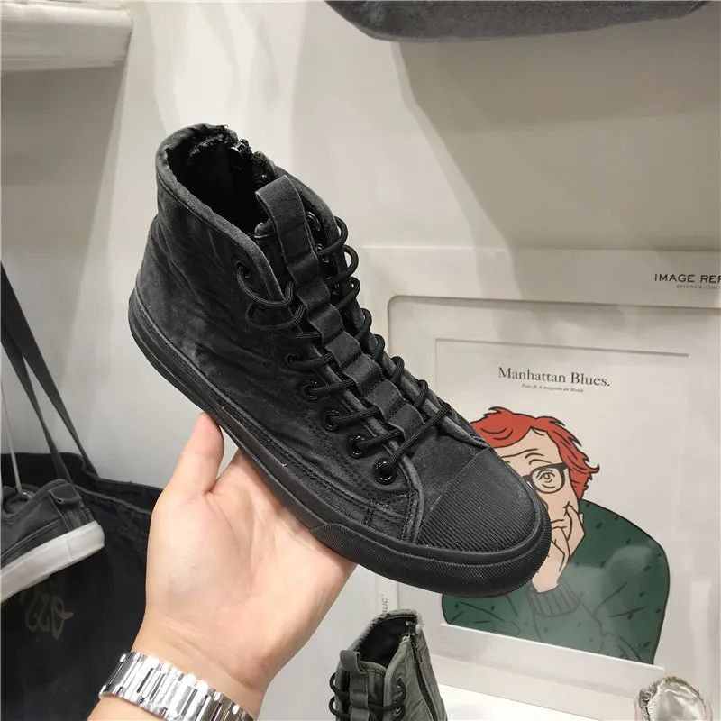LUXE SEVEN DESIGN DENIM STYLE TRAINERS