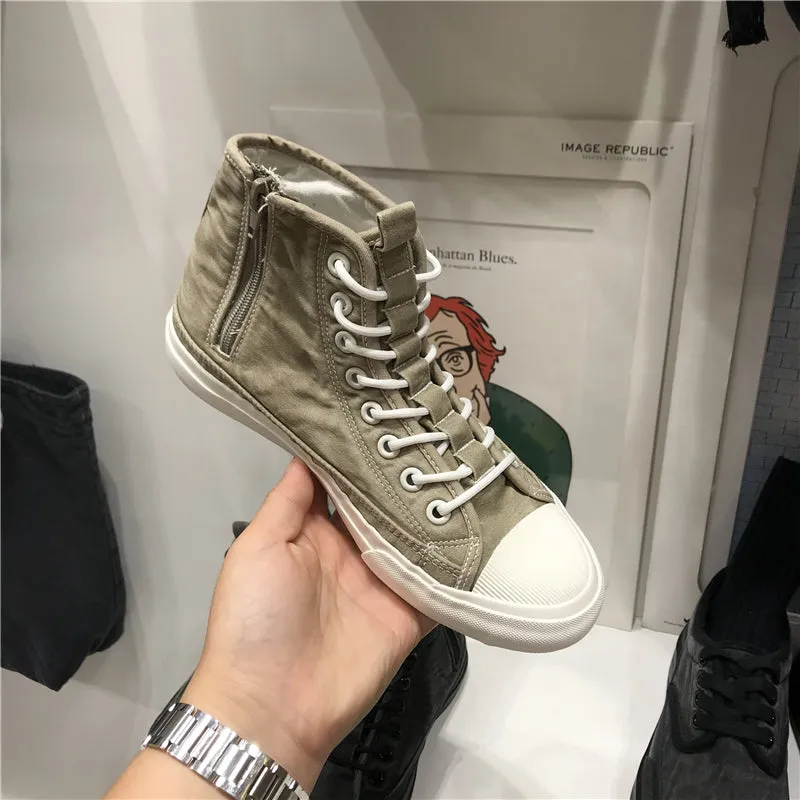 LUXE SEVEN DESIGN DENIM STYLE TRAINERS