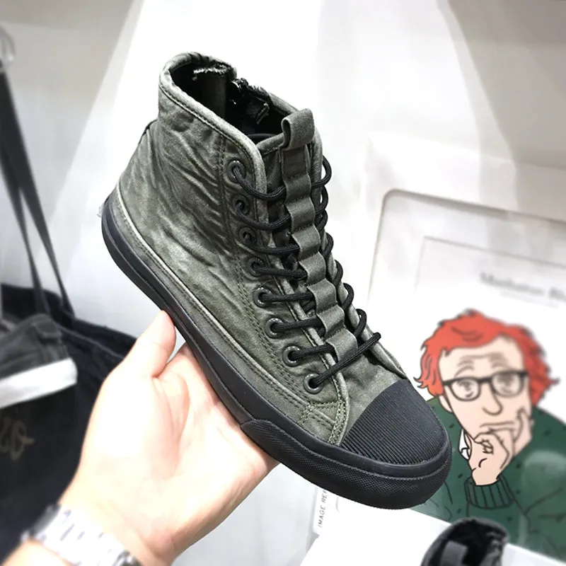 LUXE SEVEN DESIGN DENIM STYLE TRAINERS