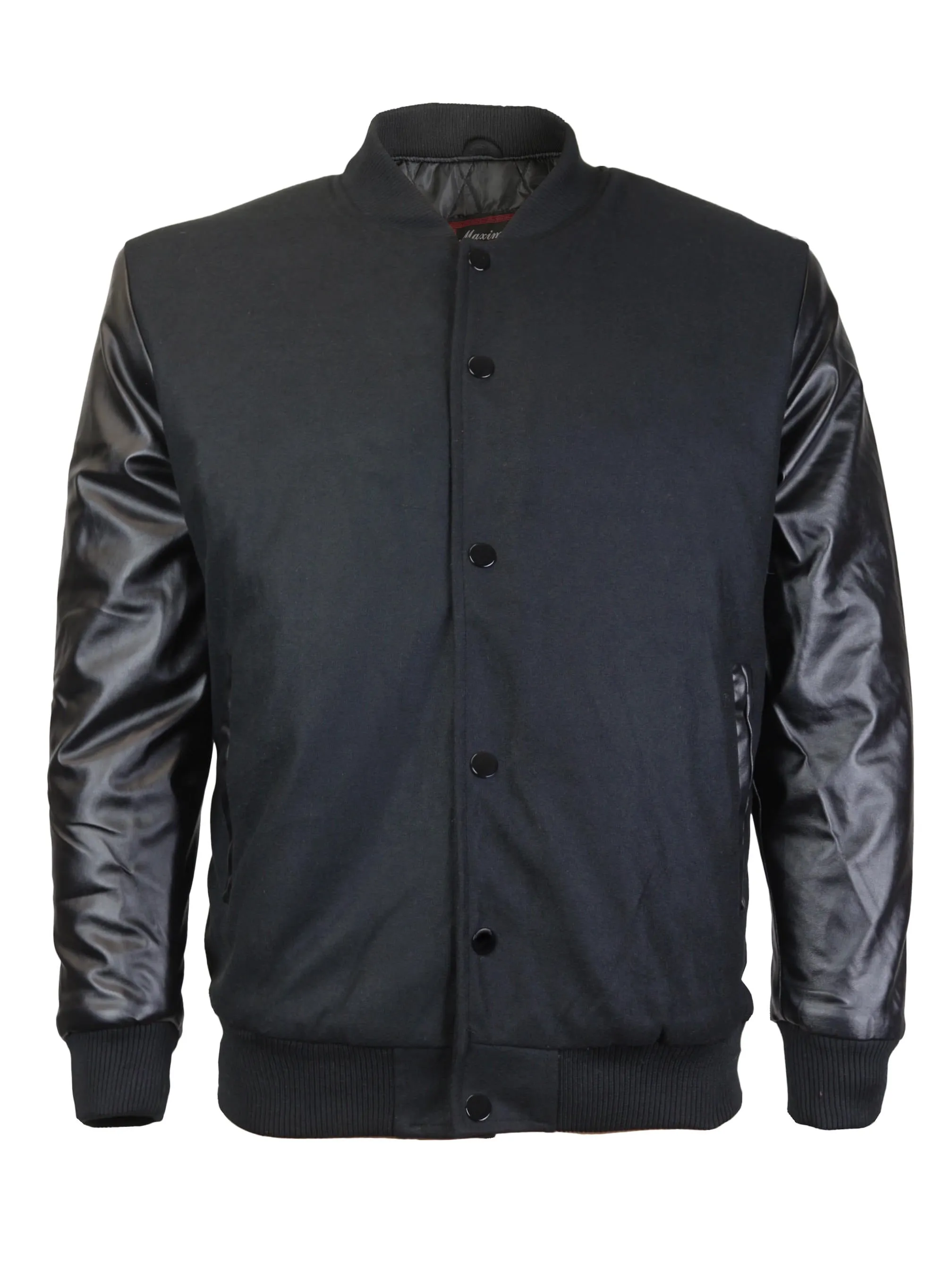 Men's Premium Classic Snap Button Vintage Baseball Letterman Varsity Jacket