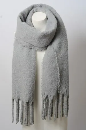 Mohair Blanket Scarf - Gray