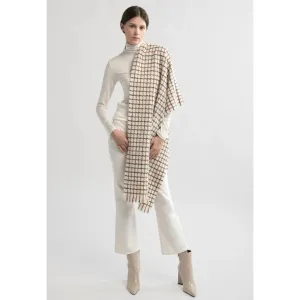 Multi Minimal Windowpane Scarf